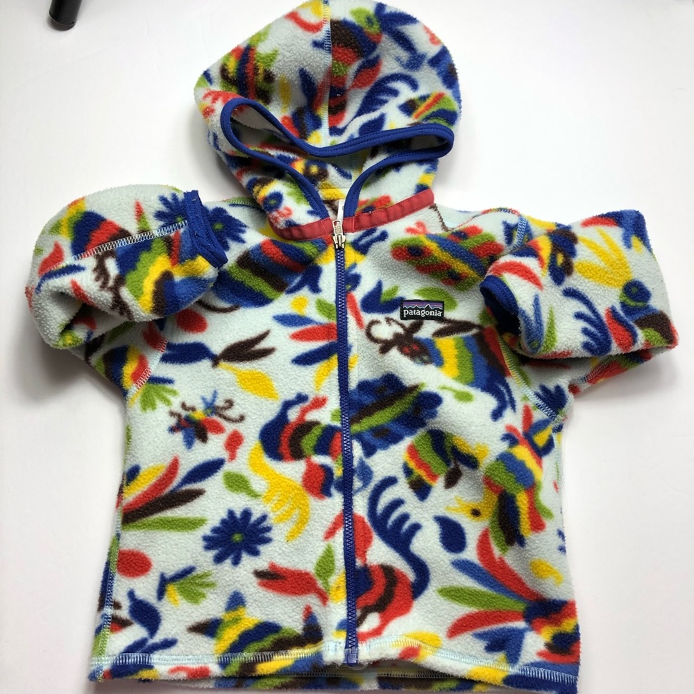 Patagonia Fleece Hooded Zip Jacket Colorful 686